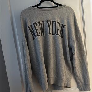 Gray 'New York' Sweatshirt AEROPOSTALE LARGE